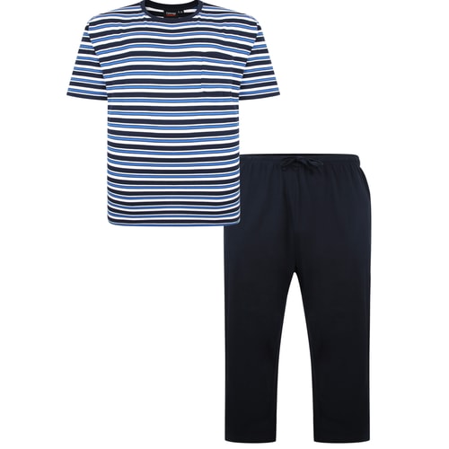 Espionage Lounge Pyjama Set mit Streifen Blau